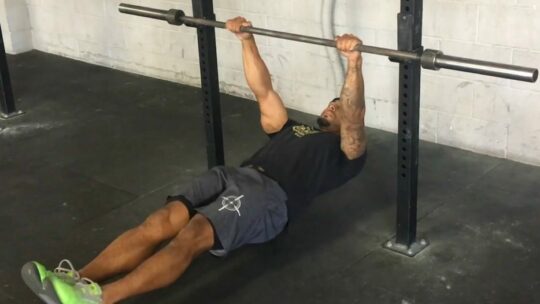 Supine Barbell Row